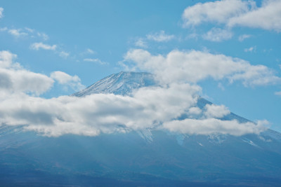 日本山中湖，眺望富士山