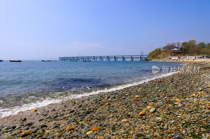 大连银沙滩海岸线海边风光