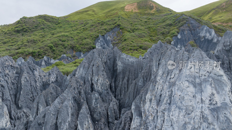 四川西部甘孜道孚县八美墨石公园景区航拍