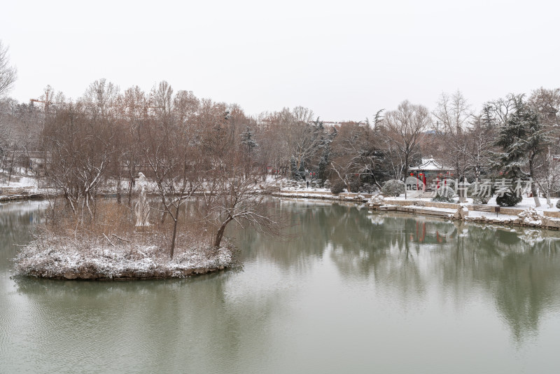 青州范公亭公园雪景