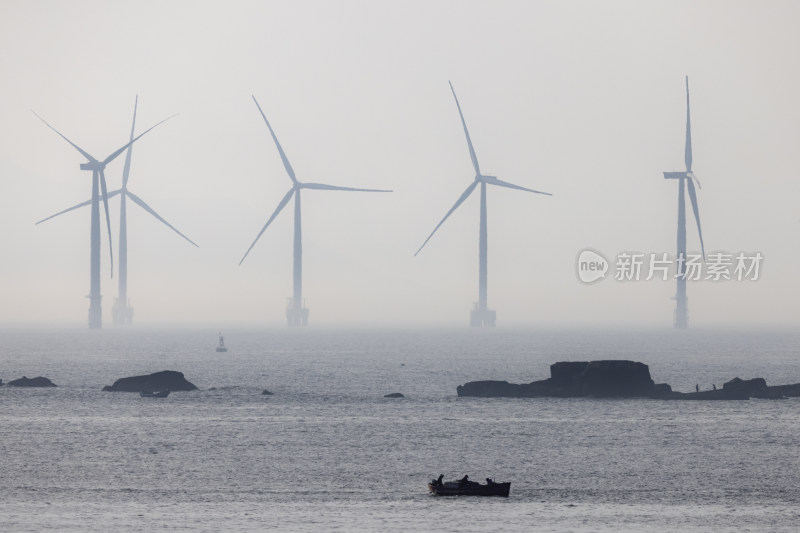 福建平潭海上风车景观