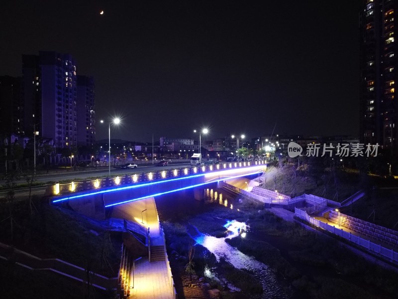 广东东莞：清溪河沿岸夜景