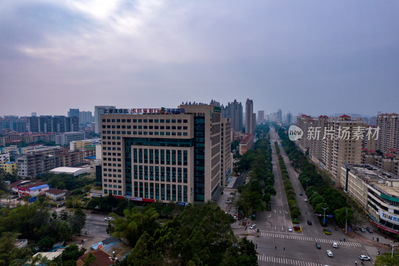广西钦州城市建设航拍图