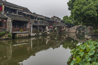 浙江嘉兴西塘古镇江南水乡风景