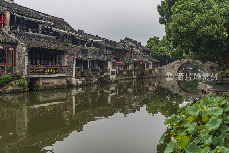 浙江嘉兴西塘古镇江南水乡风景