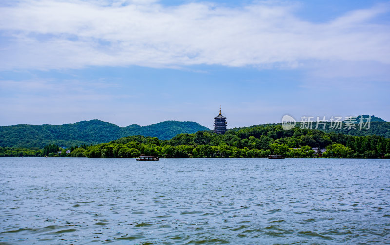 秋日的浙江省杭州市西湖风光