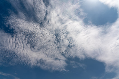 夏天晴朗天空太阳阳光蓝天白云