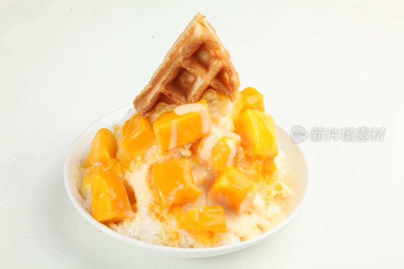 芒果奶油冰沙格子饼