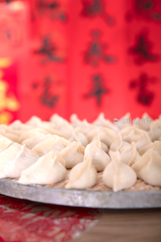 中国传统节日美食白面饺子