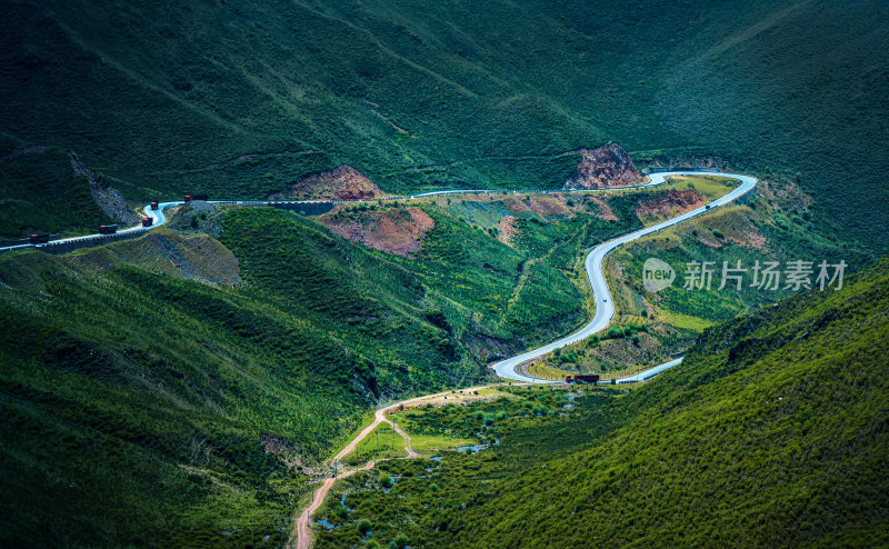 五台山盘山公路特写