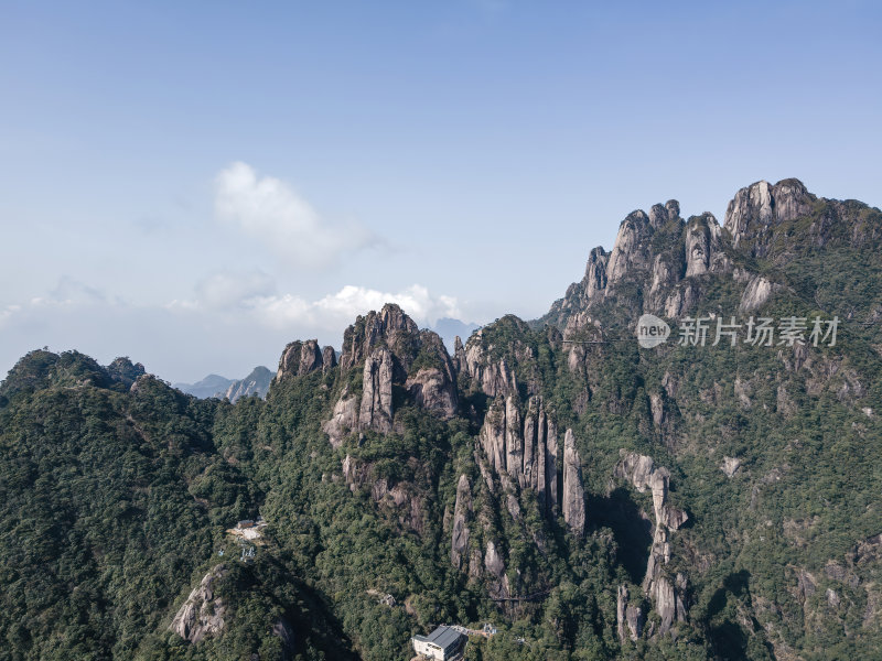 江西上饶三清山夏季山脉主峰航拍