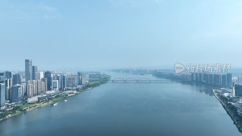 长沙航拍城市建筑风光湘江风景长沙地标
