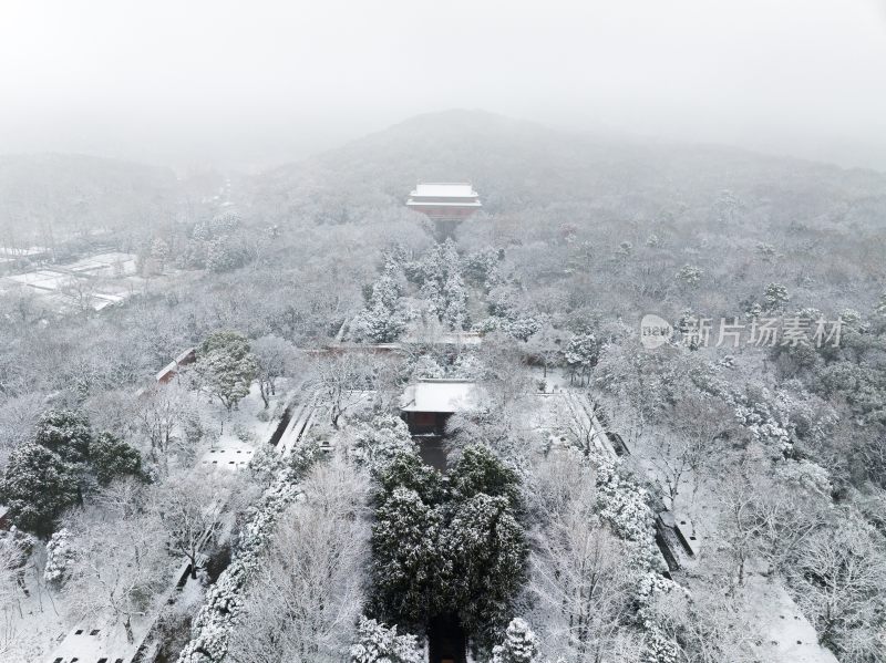 南京明孝陵雪景