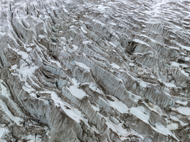 西藏那曲地区布加雪山冰川冰湖高空航拍