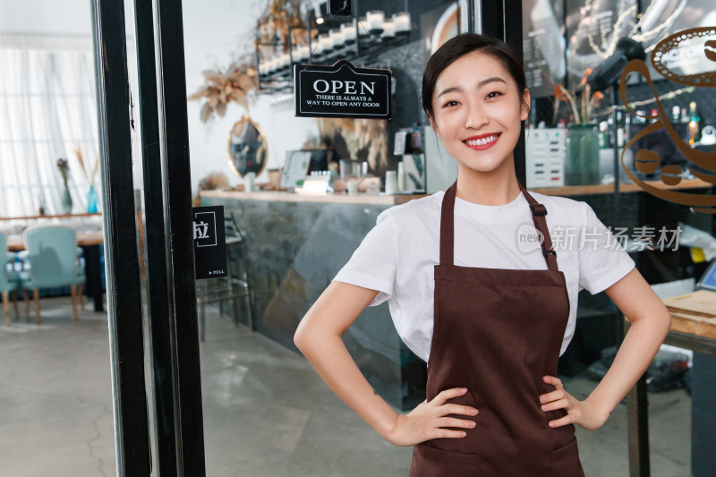 咖啡店的女服务员