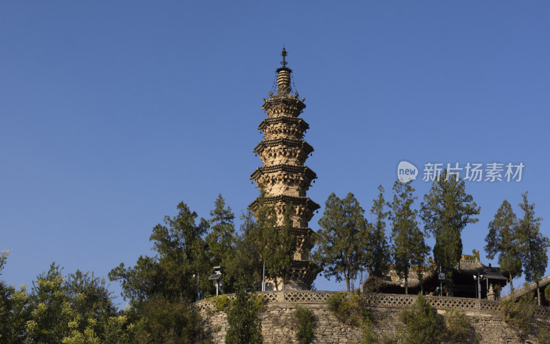 山西长治浊漳河谷原起寺青龙宝塔