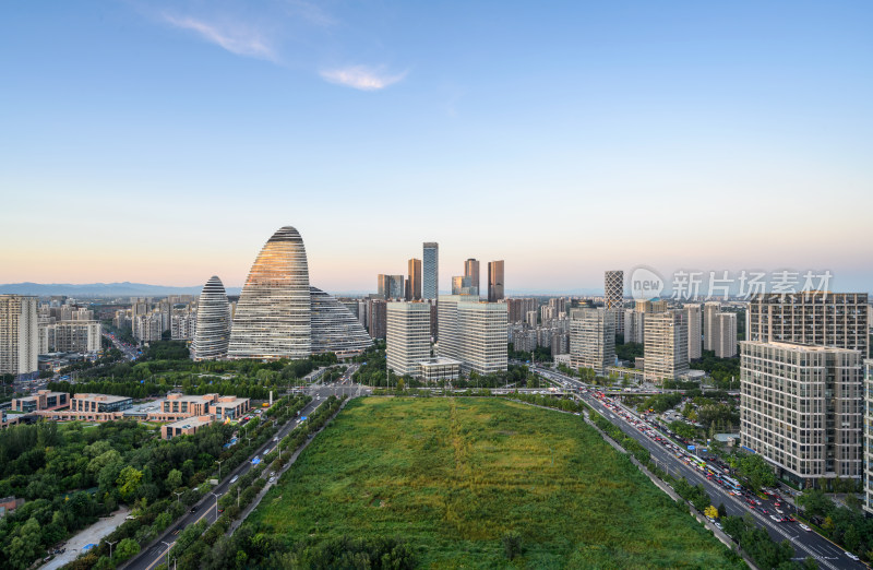 北京望京地区办公大楼商务楼建筑群