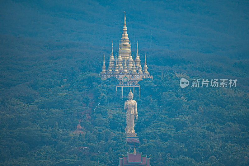 长焦拍摄西双版纳大佛寺