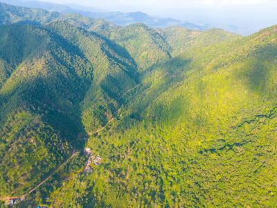 航拍山脉山林