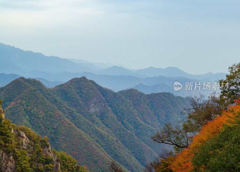 河南省洛阳白云山九龙潭秋天风景