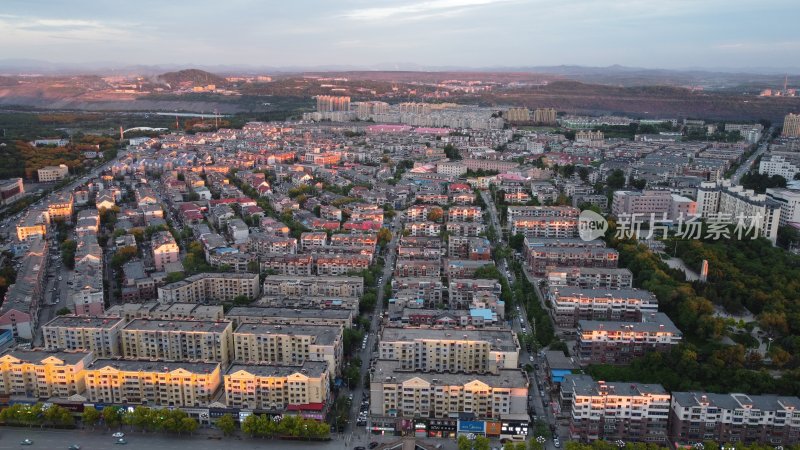 城市居民区航拍全景