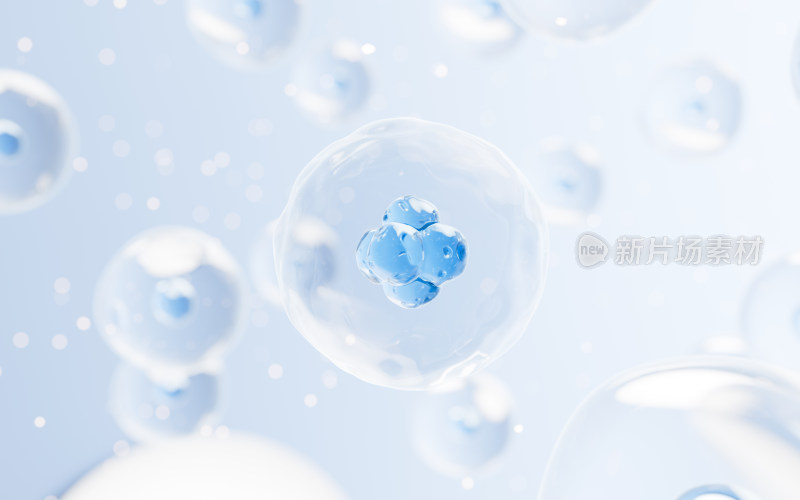 微观细胞结构生物科技概念3D渲染