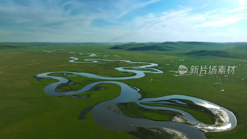 呼伦贝尔草原莫日格勒河自然风光