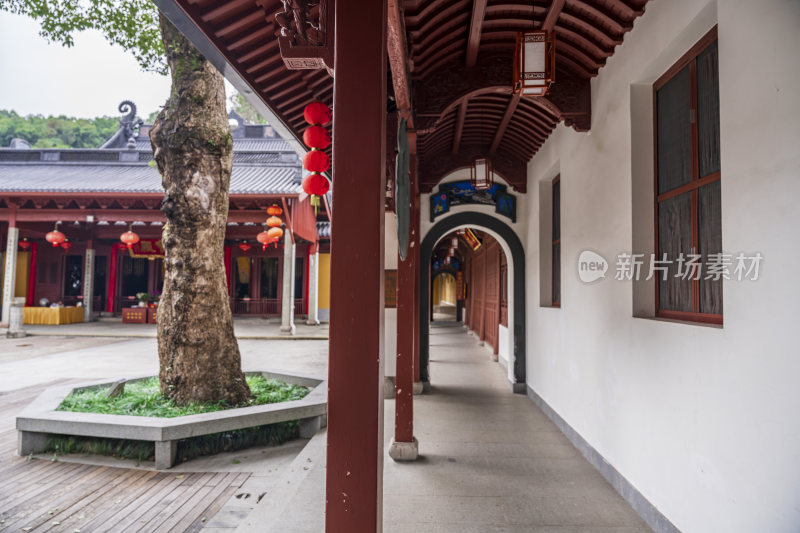 杭州西湖三天竺法镜寺古建筑风景