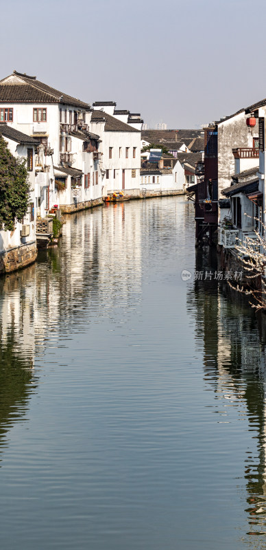 江南水乡河道民居景观