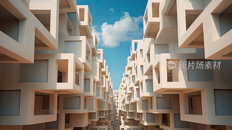 概念建筑场景，极简建筑外景