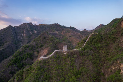 天津蓟州黄崖关长城旅游景区自然风光航拍