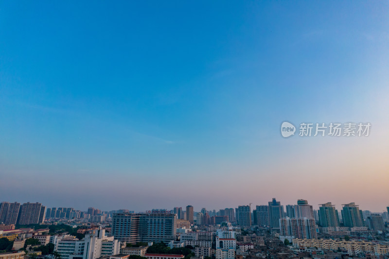 广西北海老城日落航拍摄影图
