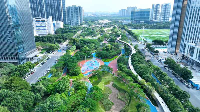 城市建筑风光航拍摄影写字楼城市规划建设