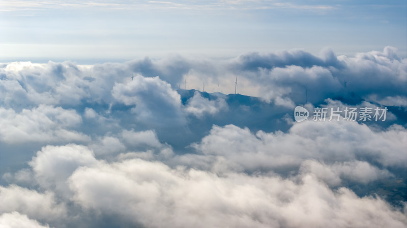 自然风景天空航拍云端阳光大气背景