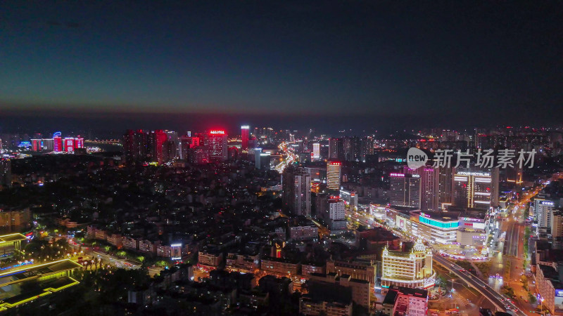 航拍四川泸州夜景