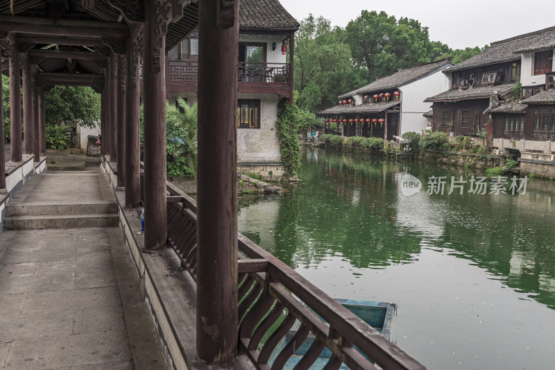 绍兴仓桥直街江南水乡风景