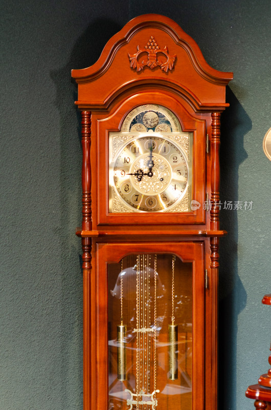 欧式客厅别墅复古机械落地钟，立式报时钟表