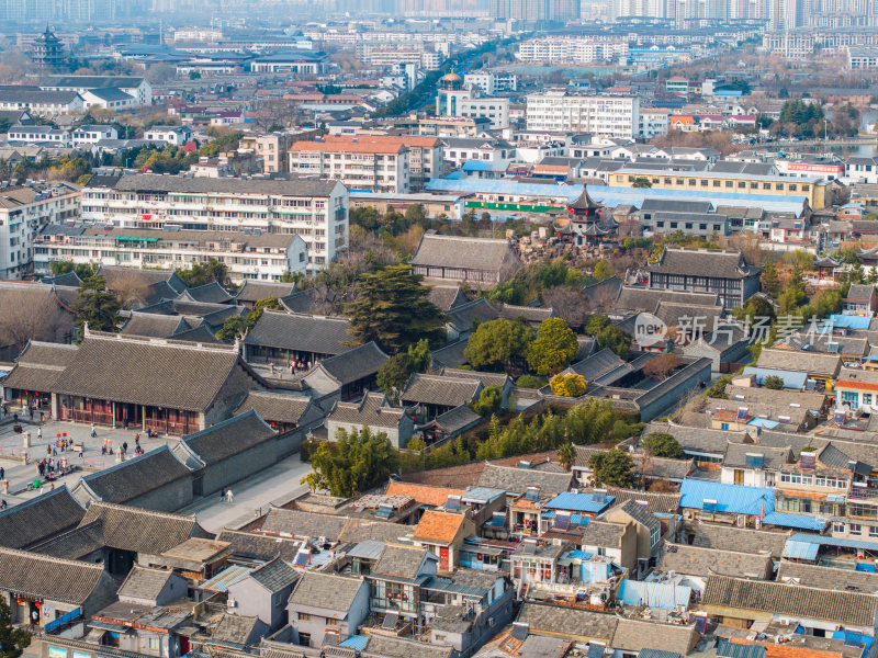 江苏省淮安市地标建筑淮安府署航拍