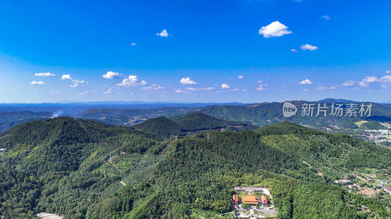 山川丘陵大山山脉森林植物航拍图