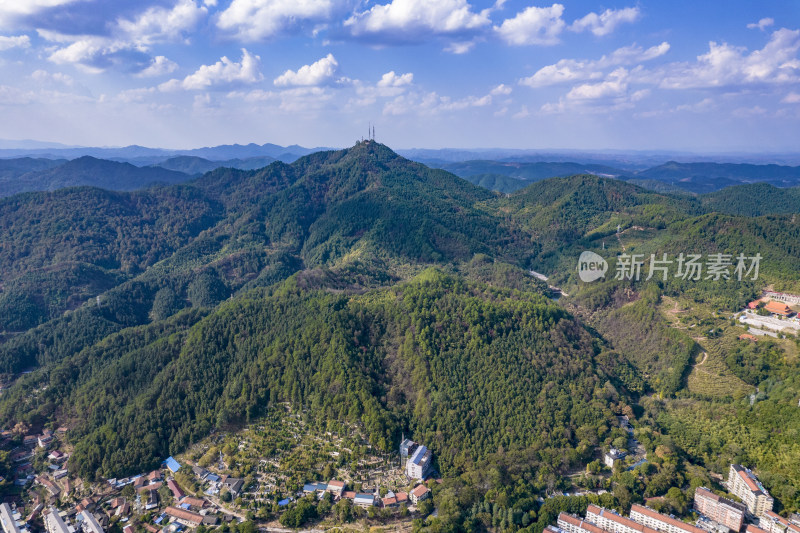 山川丘陵巍峨大山自然风景航拍