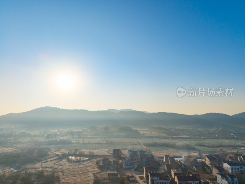 乡村田园风光航拍全景