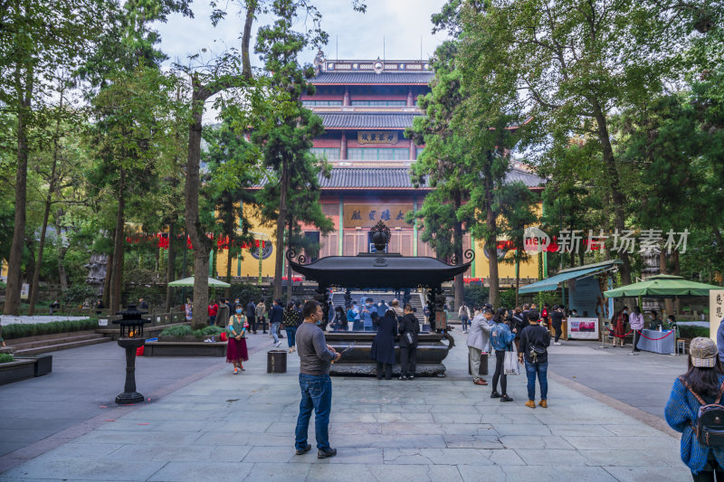 杭州西湖飞来峰灵隐寺千年古刹古建筑