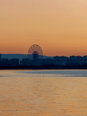 滇池海晏村日落