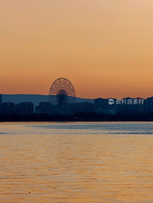 滇池海晏村日落