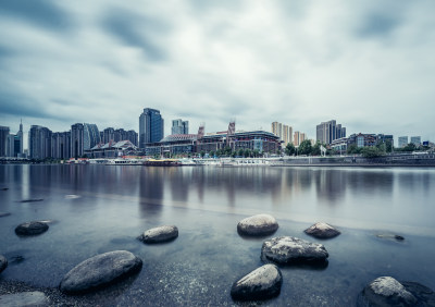 天津城市风光地标建筑城市夜景