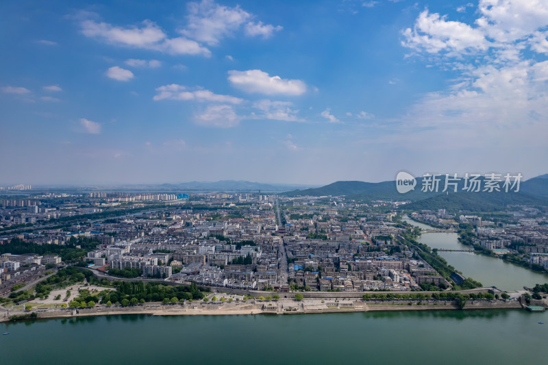 湖北襄阳城市风光旅游景区地标建筑航拍图