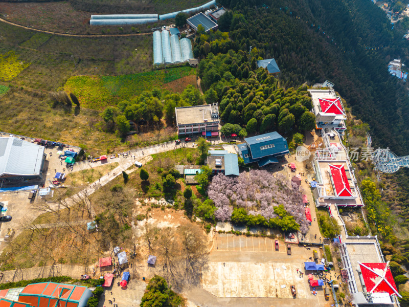 航拍云南个旧老阴山景区