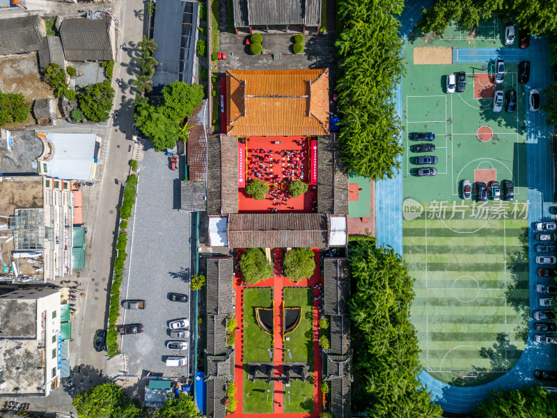 海南三亚崖州古城高视角历史文化航拍全景