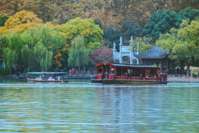 浙江杭州西湖风景名胜区秋景