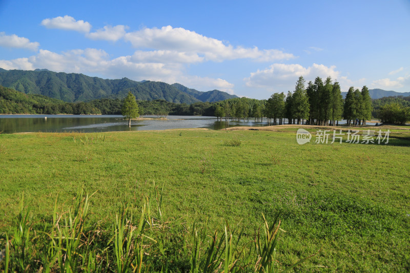 秀丽安徽黄山奇墅湖唯美湖景